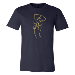 Playing cards navy tee Wilder Woods