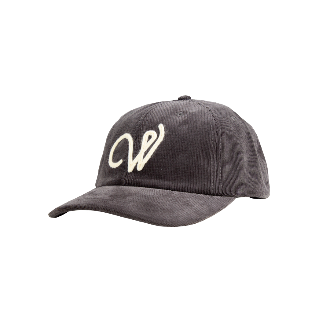 W grey corduroy hat Wilder Woods